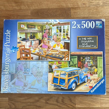Ravensburger 2x500 piece jigsaw puzzles "A Day with Grandma and Grandpa" - checked