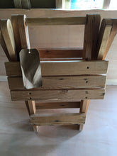 Folding side table made from reclaimed softwood. Untreated. 3566 1911