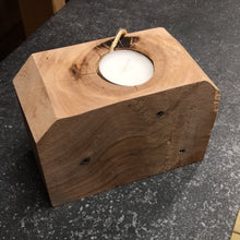 Rustic timber tea light holder. Untreated. 5434 4534 or 4535 or 4536