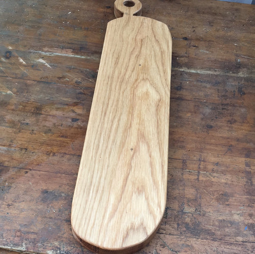 Chopping board made from European oak in the style of a Japanese pull saw. Oiled. 2036 4375