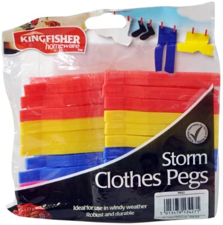 Kingfisher Pack 24 Storm clothes pegs
