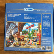 Gibsons 1000 piece jigsaw puzzle. "Awaiting Departure" - checked
