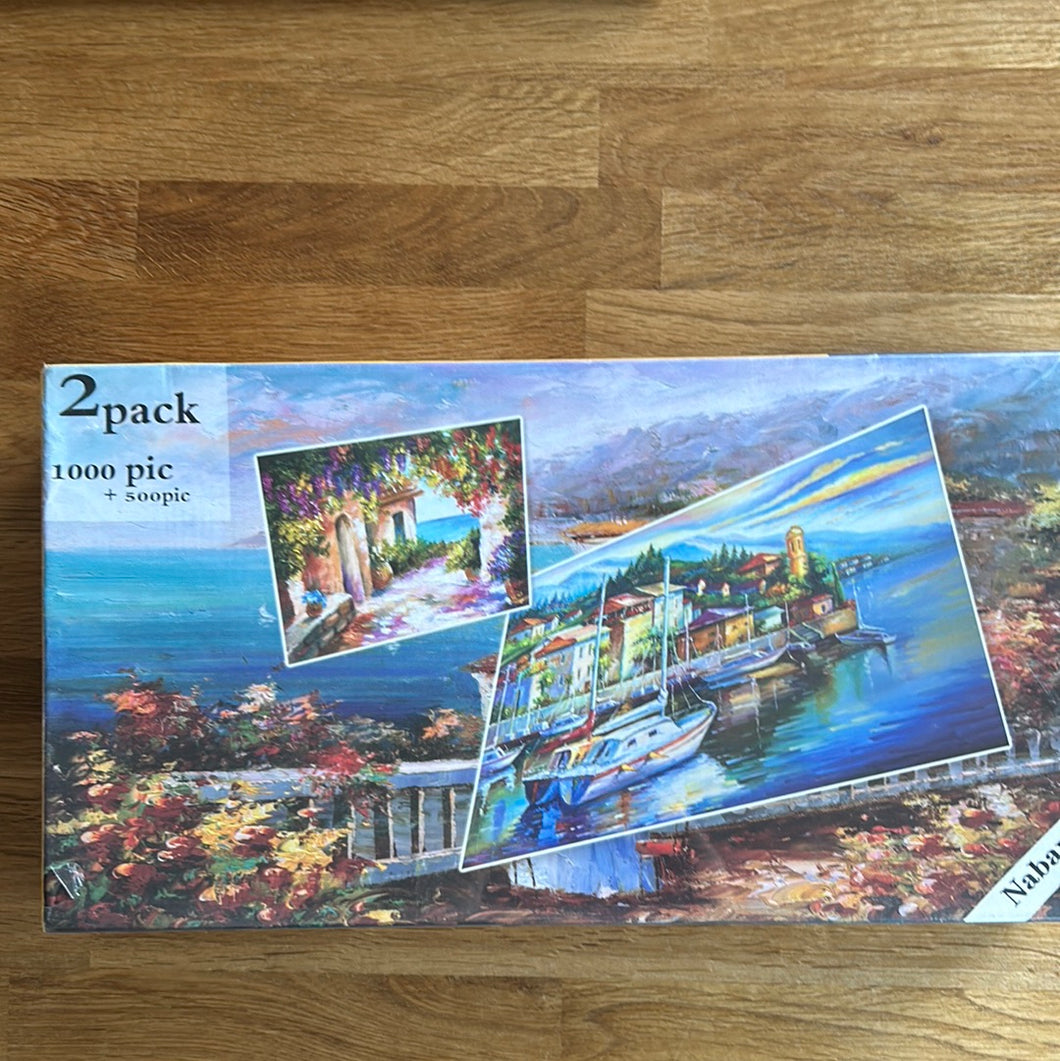 Nabance 2 pack jigsaw puzzle 1000 pieces + 500 pieces 