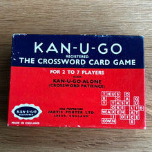 KAN-U-GO crossword card game 1934 - checked