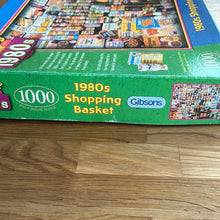 Gibsons 1000 piece Memories of the 1980s jigsaw puzzle "1980s Shopping Basket" - checked