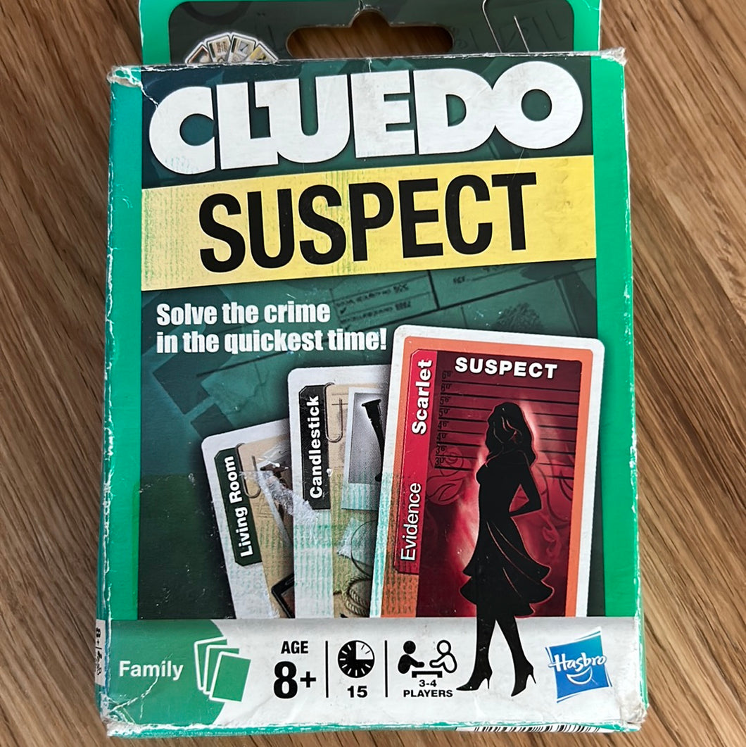 Cluedo Suspect card game - checked