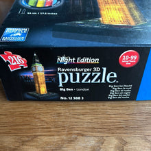 Ravensburger 216 piece 3D jigsaw puzzle "Big Ben - Night Edition" - checked