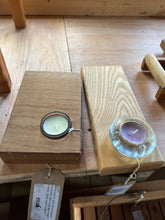 Solid oak or ash glass tea light holder. Oiled. 7448 0471 or 0067 6951