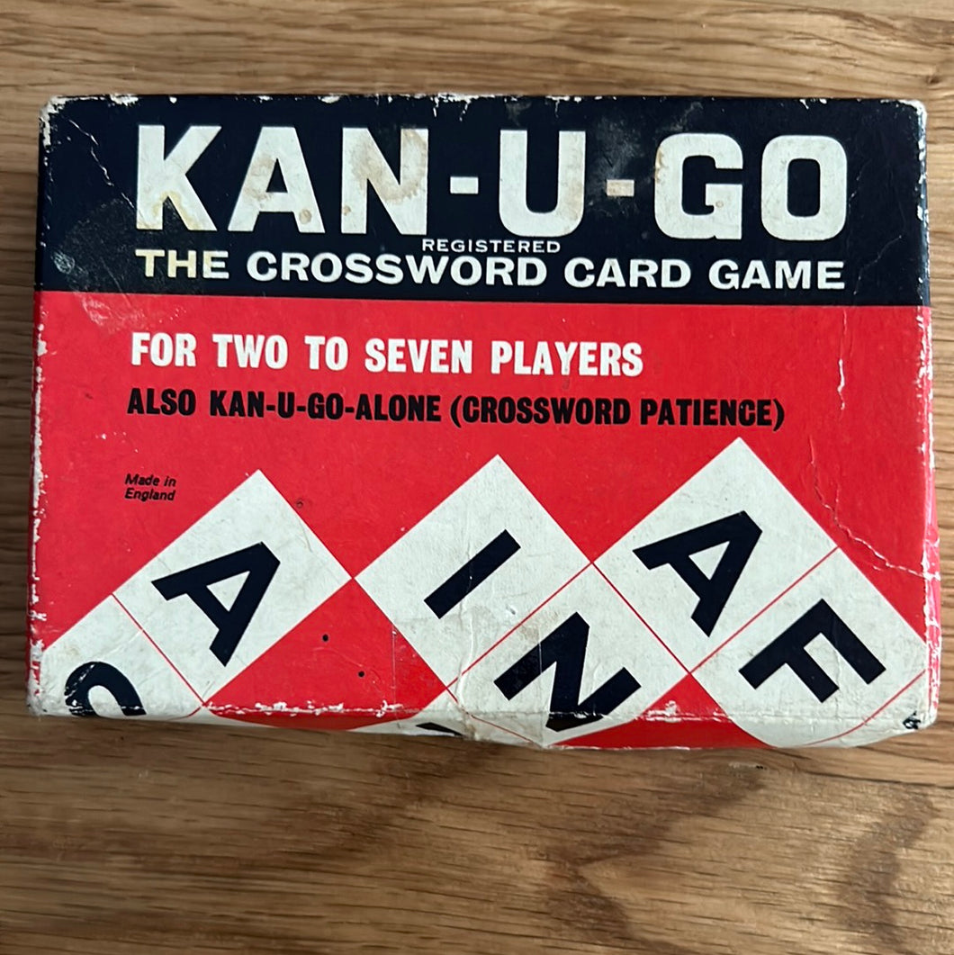 KAN-U-GO crossword card game 1934 - checked