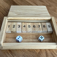 Wooden shut the box game - checked