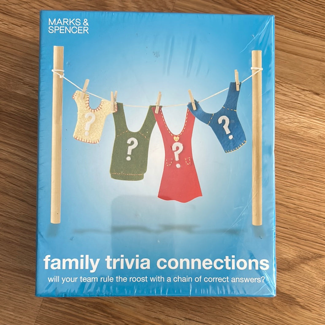 M&S family trivia connections game - unused