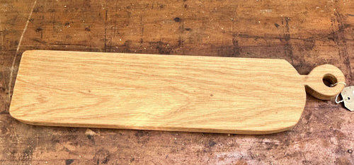 Chopping board made from European oak in the style of a Japanese pull saw. Oiled. 2036 4375