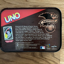 UNO special edition card game "Stars of the American League" in metal tin - checked