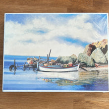 Mouth and Foot Painting Artists jigsaw puzzle 1000 pieces "Fishing Boats" - Unused