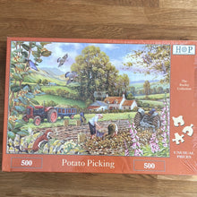 House of Puzzles HOP 500 piece jigsaw puzzle "Potato Picking" - unused