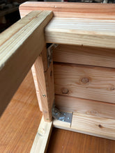 Patio coffee table with detachable legs, made from larch. Untreated. 7042 3383