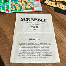 Travel Scrabble - 1988 Magnetic Travel game - checked