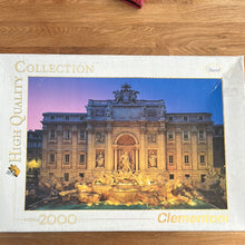 Clementoni 2000 piece jigsaw puzzle - "Trevi Fountain, Rome". Checked
