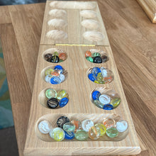 Wooden folding Mancala board game - checked