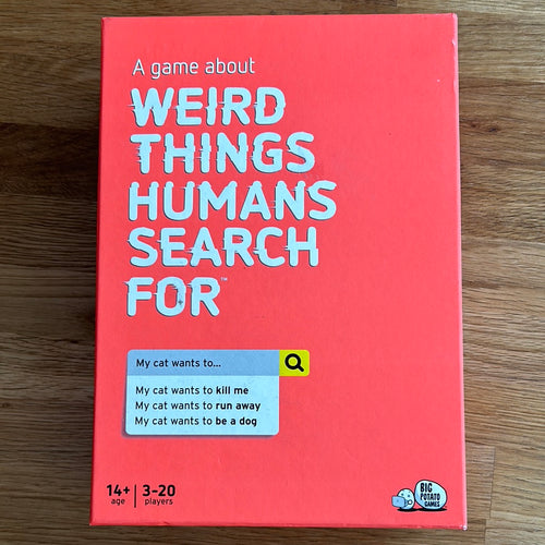 Weird Things Humans Search For card game - checked