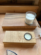 Solid oak or ash glass tea light holder. Oiled. 7448 0471 or 0067 6951