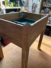 Small plant stand made with oak frame and complete with 2 seed trays. Oiled. 3591 9956