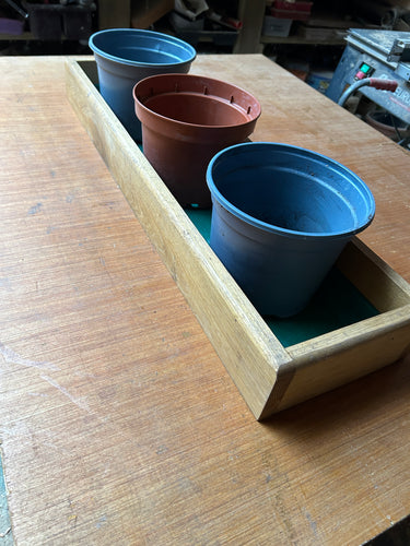 Ex-demo window sill plant tray made from oak. Oiled. 0712 3543