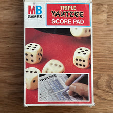 Triple Yahtzee Score Pad 1982 vintage boxed - checked