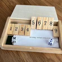 Wooden shut the box game - checked