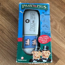 Pass the Pigs game in silver slide box - checked