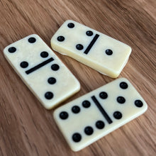 Rounded cream Dominoes double six - 1 set in oriental style box