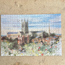 Waddingtons 500 piece lasercut wooden jigsaw puzzle "Worcester Cathedral" - checked