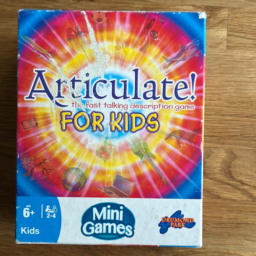 Articulate mini game for kids - checked