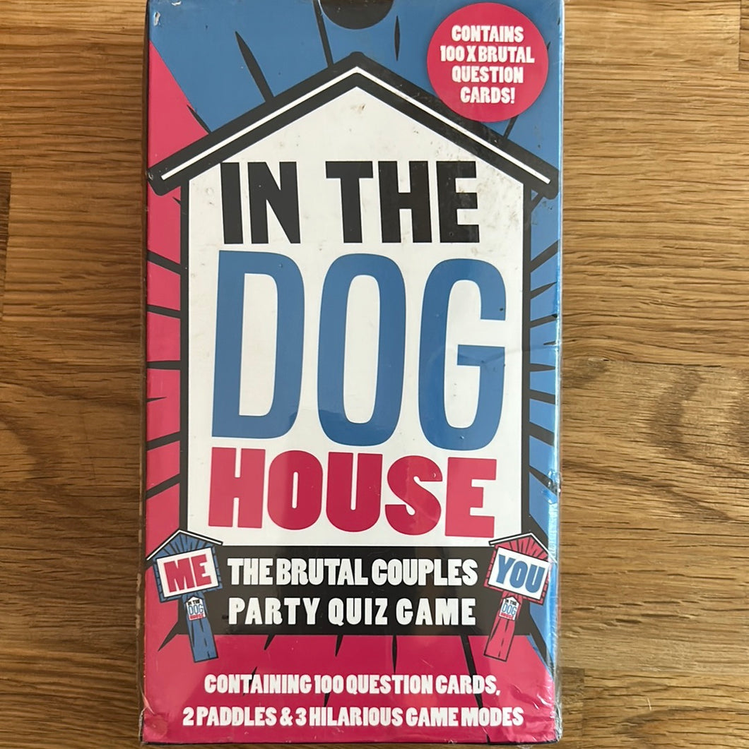 In The Dog House - The Brutal Couples Party Quiz card game - unused