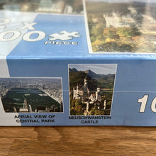 2x1000 piece jigsaw puzzle "Aerial view of Central Park"&"Neuschwanstein Castle"- unused