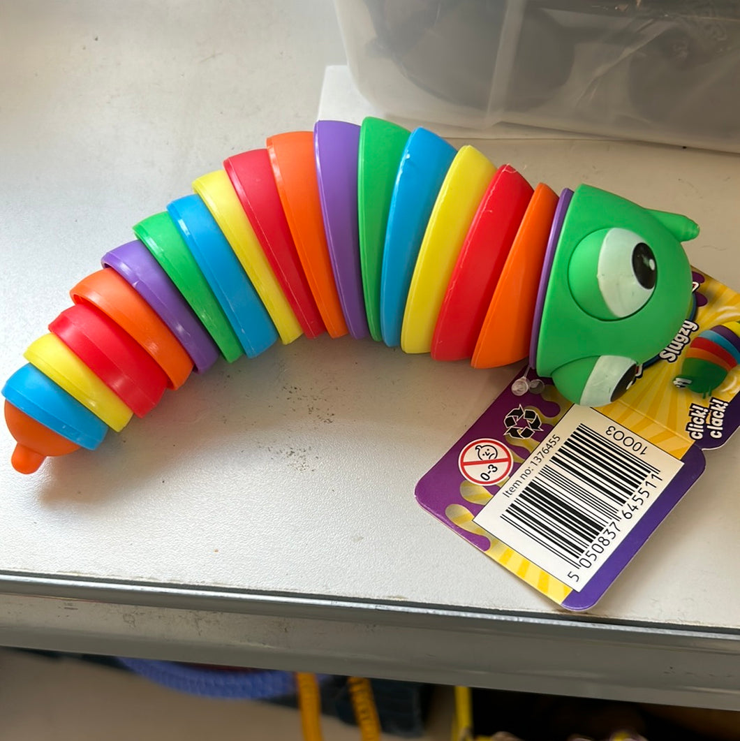 Click Clack caterpillar sensory toy slug creepy critter