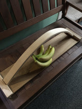 Large oak serving board with curved handle made from ash. Oiled. 3322 6583