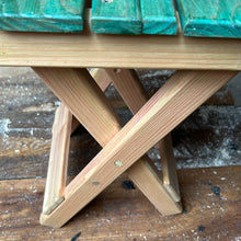 Folding side table "Curvy Frog" made from English larch. Waxed. 0290 1847