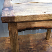 Low oak outdoor table with detachable legs. Reclaimed European oak top. Oiled. 9633 1607