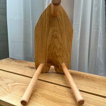 3 legged stool or side table made from oak with beech legs. Oiled. 9736 5335