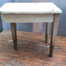 Tripod side table made from reclaimed timber. Untreated. 9261 9351