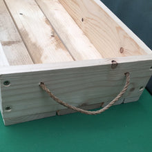 Carry box made from reclaimed softwood in the style of an old Ammo Box. Untreated. 3828 4375