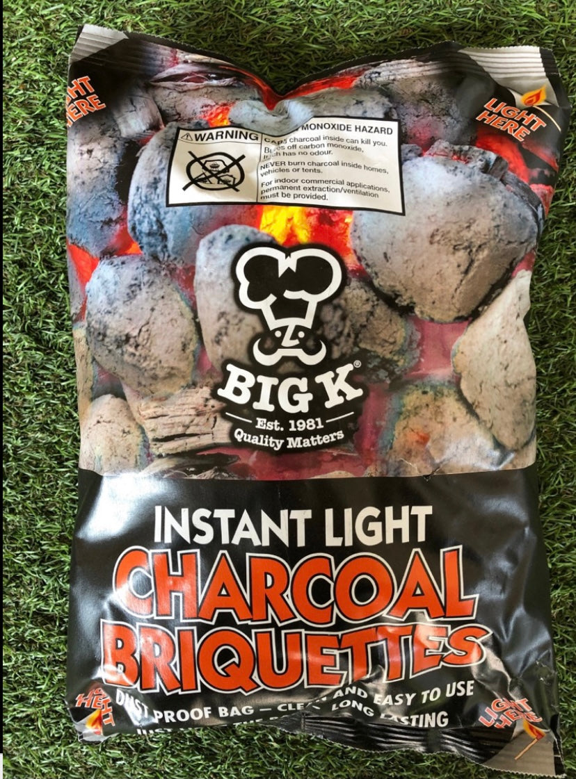 Big K instant light charcoal briquettes