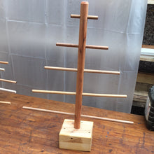 Wooden xmas tree made from reclaimed softwood pole and dowels. Oiled. 9522 4919