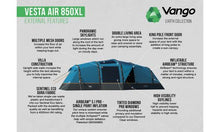 Vango Vesta Air 850XL Package